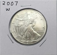2007-W American Silver Eagle Burnished