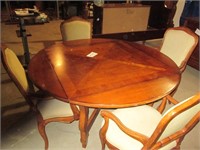 60 inch drop end round table and 4 chair