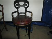 black bar stool w/back 29 tall