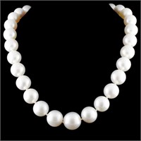 18K Gold 14-16MM Pearl Clasp Necklace