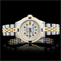 Rolex YG/SS DateJust Ladies Diamond Watch