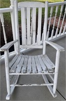 Painted Oak Rocking Chair