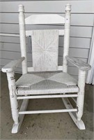 Child’s Painted Oak Cracker Barrel Rocking Chair