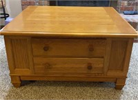 Oak Coffee Table with Underneath Storage