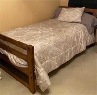Wooden Framed Twin Bed