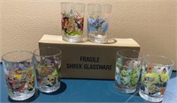 Shrek Glasses, sealed box of Shrek Glassware