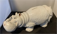 Large White Hippo Bank