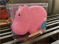 Pink Hippo Crackle Light