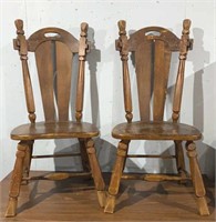 Heavy Solid Pine Dining Chairs