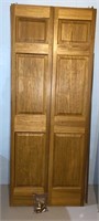 (2) Solid Pine Bi-Fold Closet Doors