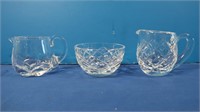 3 Crystal Pieces-2 Waterford, 1 Other (etched on