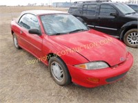 1996 CHEVROLET CAVALIER CONVERTABLE, RED