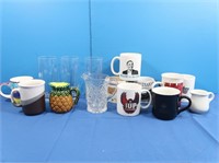 Mugs, Glasses & 1 Hawaiian Creamer (Pineapple)