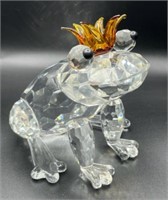 Large Shannon Hand Made Crystal Frog Prince