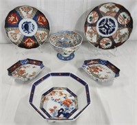 Collection of Imari Porcelain Plates and Dishes.