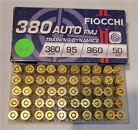 Fiocchi .380 Auto Ammunition (Safe)