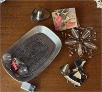 Pewter Tray with Knick Knacks (Living Room)