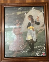 Framed Artwork - Girls Flying Kite (Living Room)