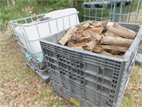 2 PALLET CAGES WITH FIREWOOD