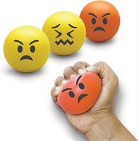 3-Pk Emoticon Stress Balls