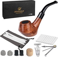 Joyoldelf Smoking Pipe, Wooden Tobacco Pipe with