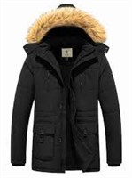WenVen Men's XL Hooded Warm Coat Winter Parka Jack