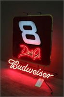 Dale Earnhardt Budweiser Neon Sign, Works, Approx