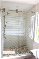 Barn Style Glass Shower Enclosure