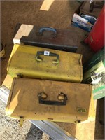 Lot of 3 Tool Boxes 2 yellow/1silver
