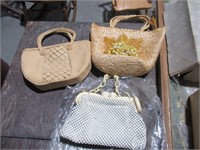 assorted vintage handbags