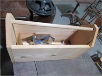 kids wooden toolbox with assorted starter tools