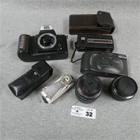 Various Cameras - Lenses - Flashes