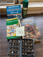 survival book,mushroom book,assorted flies