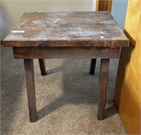 Heavy Pine Side Table