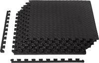 Foam Interlocking Gym Floor Mat Tiles - 6-Pack