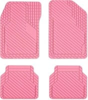 Pink Floor Mats Universal Front/Rear Cut-to-Fit