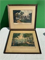 Two Courier and Ives Prints