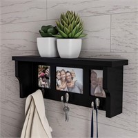 Lavish Home Wall Shelf and Picture Collage with Le