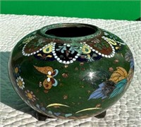 Asian Footed Cloisonné Bowl
