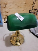 green shade desk lamp