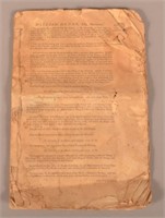 Fragment of a 1754 Benjamin Franklin Printing