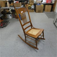 Oak Caned Seat Rocking Chair