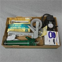 Various Hand Tools - Paint Brushes - Air Pump