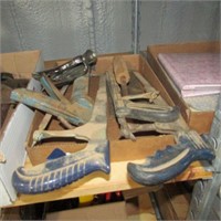 assorted saws and hand tools
