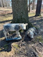 2 Cows Yard Statue (Heavy)