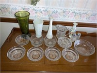 Milk Glass / Clear Glass / Vases