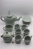 Vintage Bombay Co. Elephant Celadon Tea Set