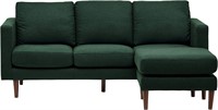 Rivet Revolve Modern Upholstered Sofa, Green