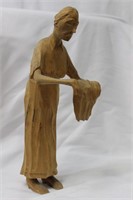 Signed Phillip E.Brown Carved Wood Sculpture