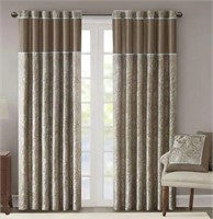 Brown Paisley 50"W x 84"L 2pc Rod Pocket Curtains